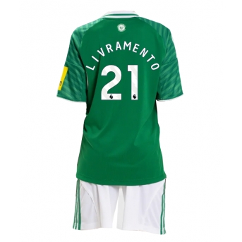 Billige Fotballdrakt Newcastle United Tino Livramento #21 Replika Bortedraktsett Barn 2025-26 Kortermet (med bukser)